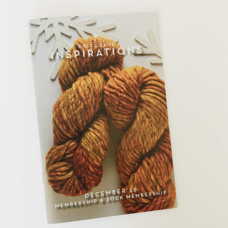 Knitcrate Yarn Subscription December 2018 - Booklet Cover Top