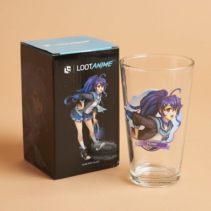 Loot Anime Transform October pint glass with box