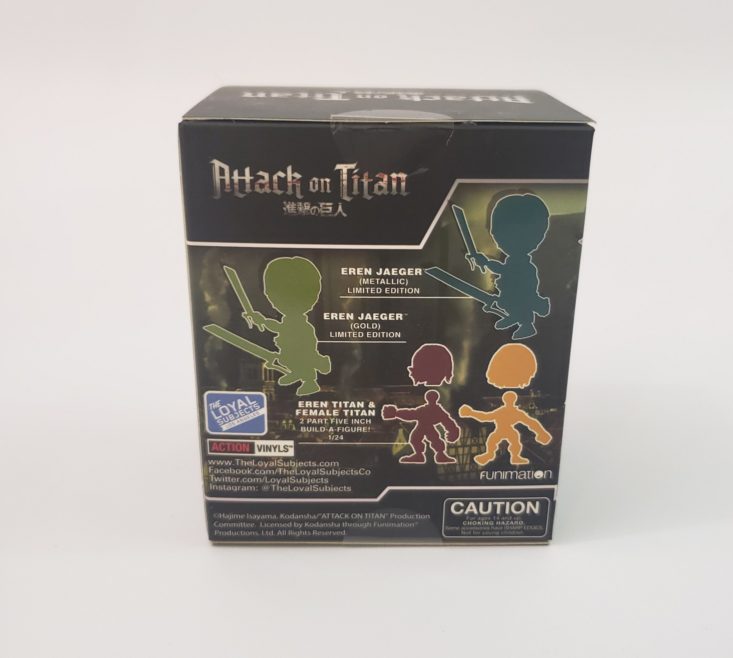 Loot Remix Review December 2018 - Attack on Titan Vinyl Action Figure Box Back