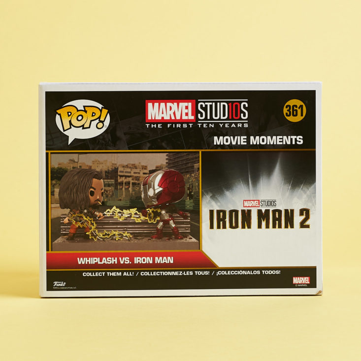 Marvel Collector Corps December 2018 - Whiplash Vs Iron Man Box Back