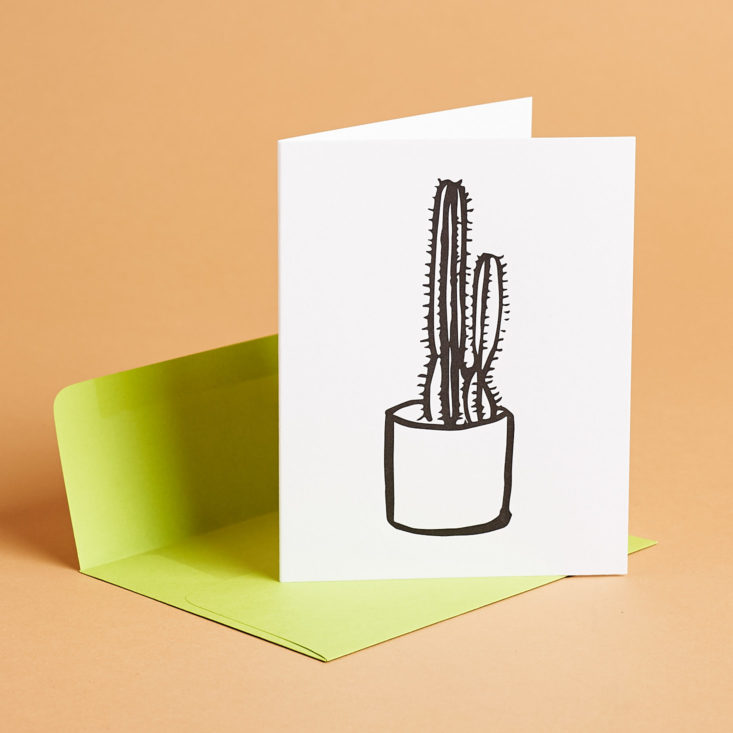 Nicely Noted November 2018 cactus card