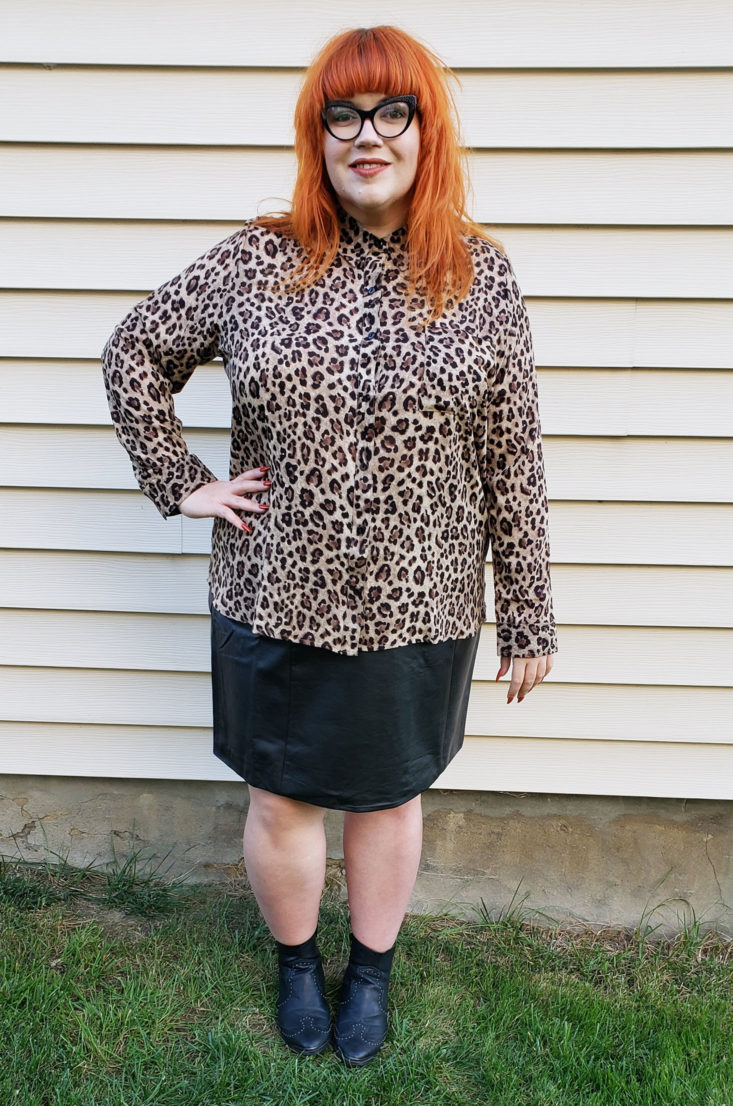 Nordstrom Trunk Box October 2018 - Gathered Back Print Shirt by BP Front 4