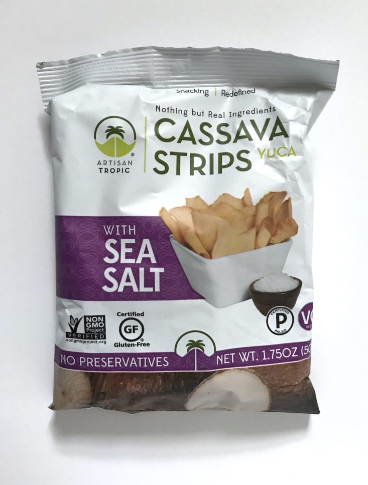 SnackSack Classic Box November 2018 - Artisan Tropic Sea Salt Cassava Strips 12a