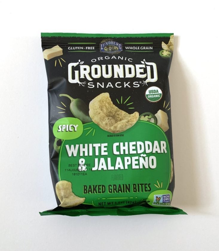 SnackSack Classic Box Review December 2018 - Lundberg Grounded Baked Grains Bites Package Top