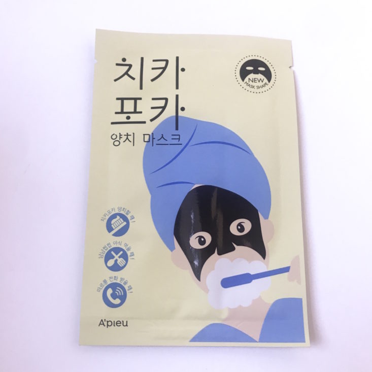 Sooni Pouch November 2018 - A’Pieu Chika Poka Toothbrushing Mask Packet Top