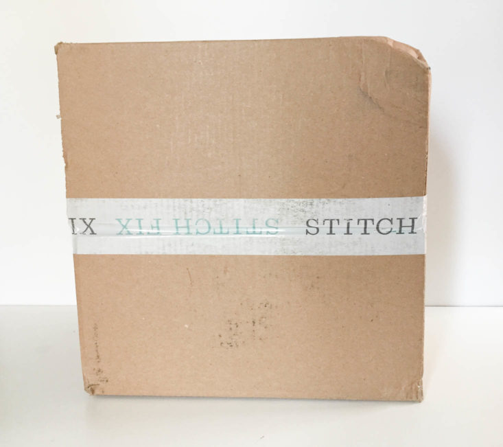 Stitch Fix Plus Size Clothing Subscription December 2018 - Box Closed Front