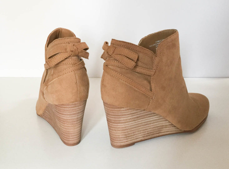 Stitch Fix Plus Size Clothing Subscription December 2018 - Nadine Wedge Bootie by Violet & Red 2 Back