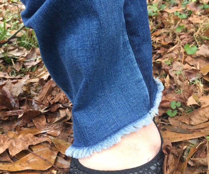 Stitch Fix Plus Size Clothing Subscription December 2018 - Sierra Frayed Hem Bootcut Jean by Lila Ryan Ankle Closer