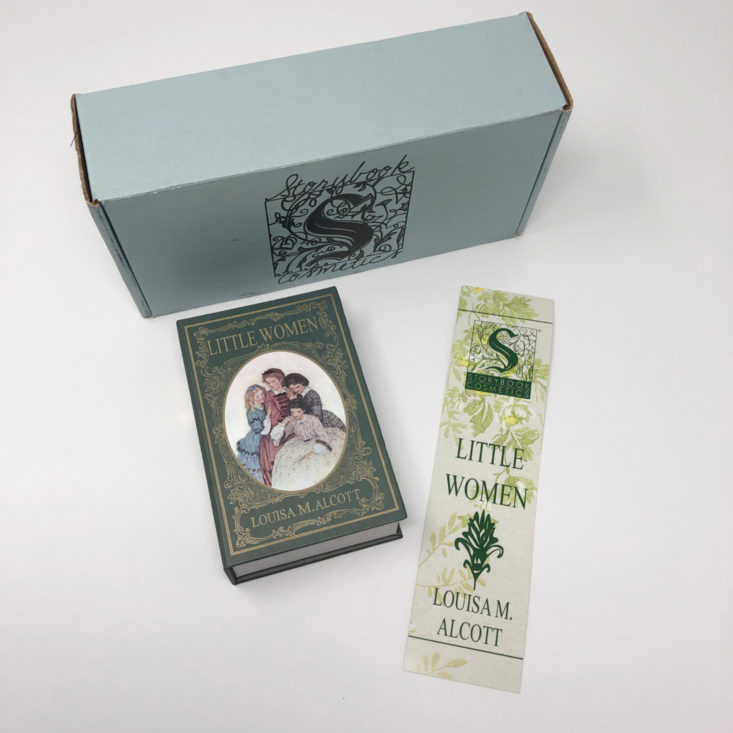 Storybook Cosmetics Book Club “Little Women” Review November 2018 - Products With info sheet & BoxTop