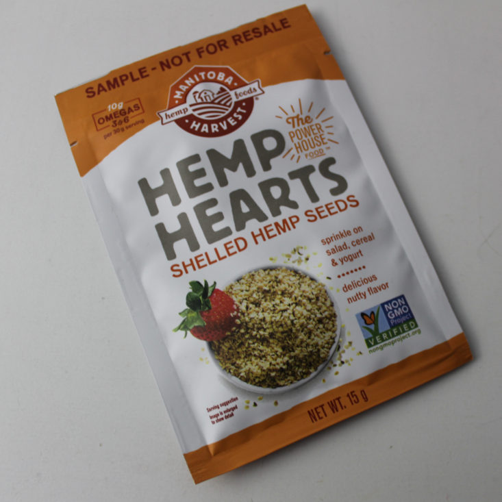 Vegan Cuts Snack December 2018 Box - Manitoba Harvest Hemp Hearts Top