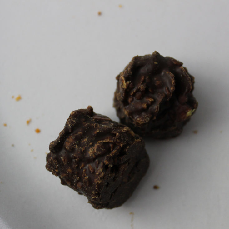 Vegan Cuts Snack December 2018 Box - Theo Coconut Turmeric Chocolate Clusters Top