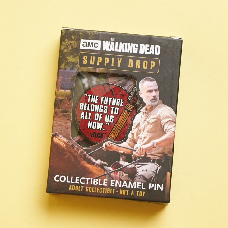 Walking Dead Supply Drop November 2018 - Enamel Pin Package Top