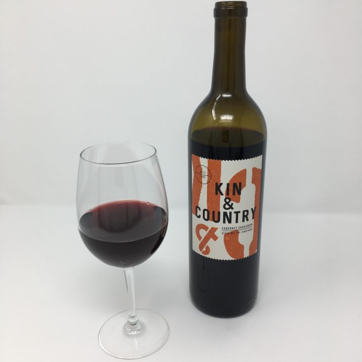 Winc Wine of the Month Review December 2018 - KIN FULL BOTTLE + GLASS Front