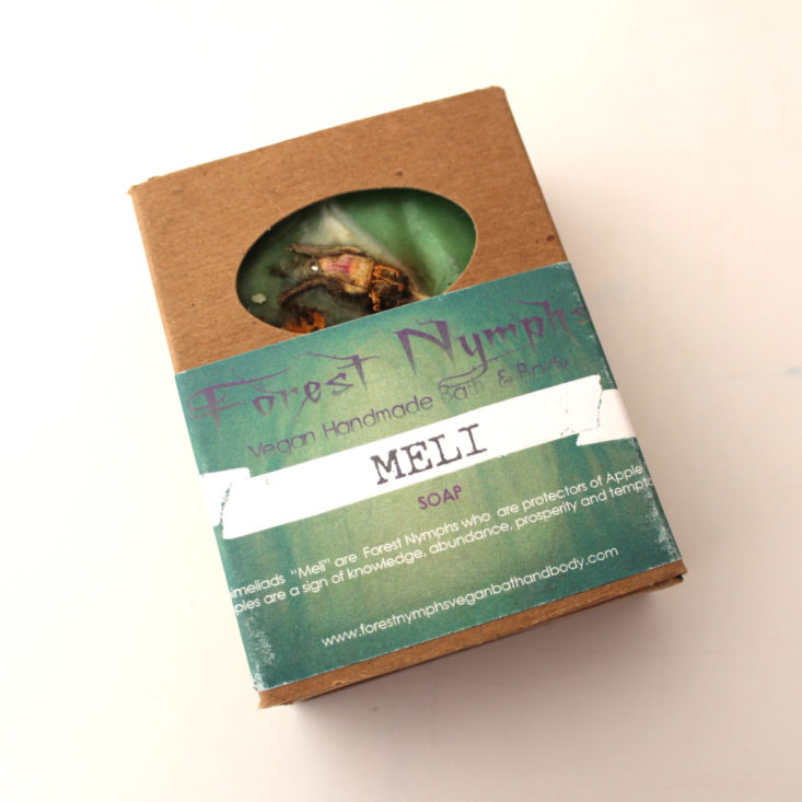 All Around Vegan Review January 2019 - Forest Nymph Meli Soap Box Top