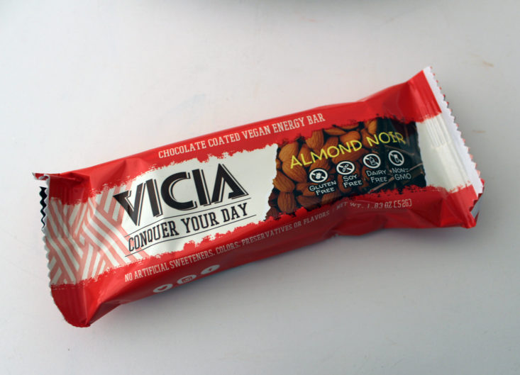 All Around Vegan Review January 2019 - Vicia Almond Noir Package Top