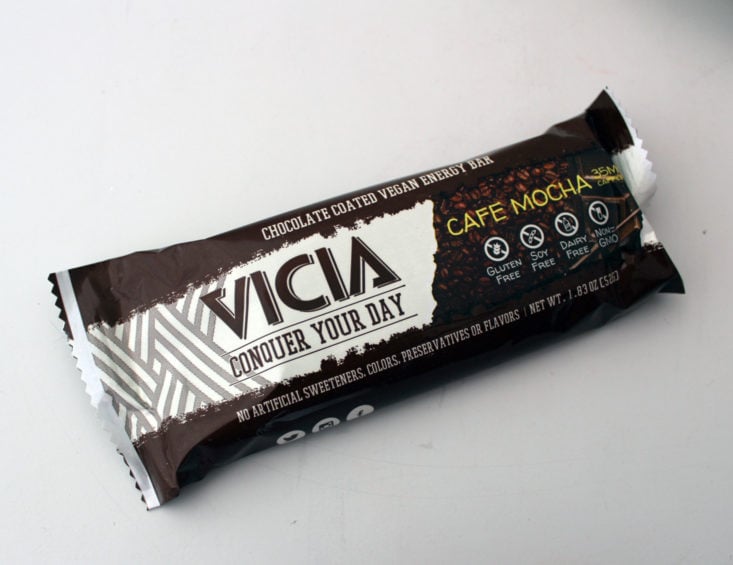 All Around Vegan Review January 2019 - Vicia Café Mocha Package Top