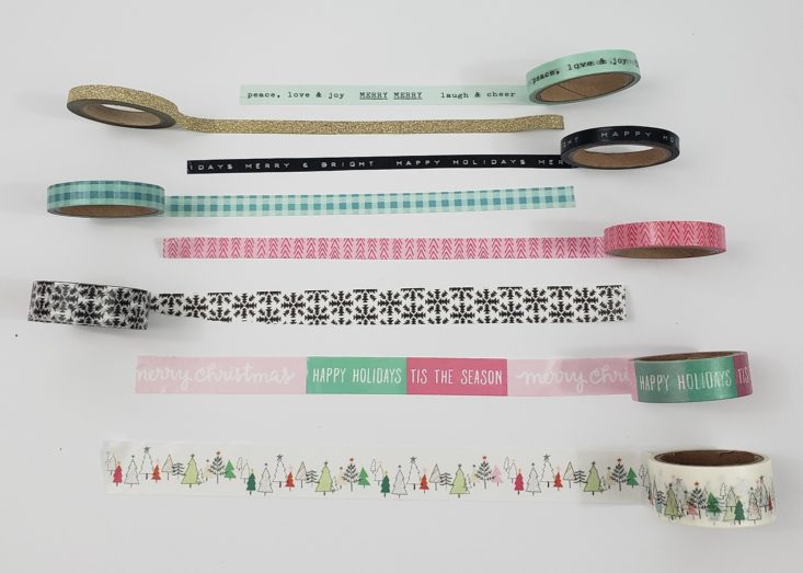BUSY BEE STATIONERY December 2018 - Snow and Cocoa Washi Tape Opened Top