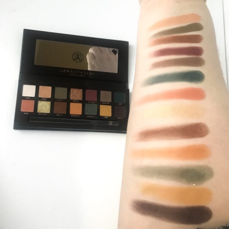 Beautylish Lucky Bag January 2019 - Swatches On Hand Top View