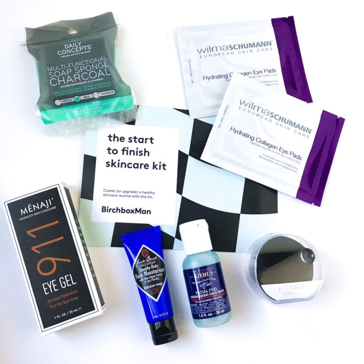 BirchboxMan The Start To Finish Skincare Kit Review January 2019 - All Goodies Group Shot