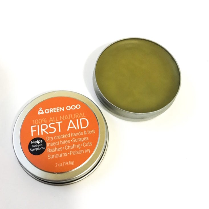 Bless Box December 2018 - Green Goo First Aid Travel Tin Top