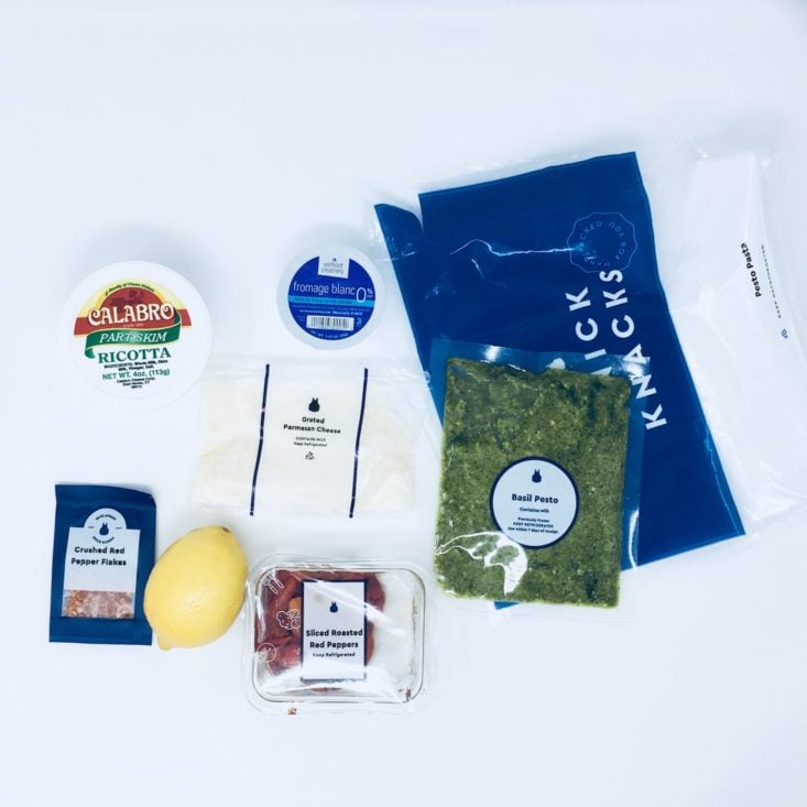 Blue Apron Subscription Box Review January 2019 - PASTA INGREDIENTS 2 Top