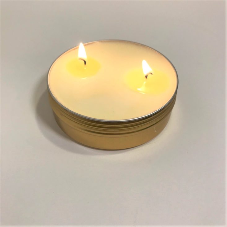 CandleLit Box January 2019 - Lux Living Candle Co. Burning Top