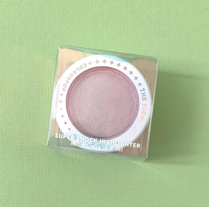 ColourPop She’s A Mystery Box Review January 2019 - Super Shock Highlighter in Pinch Me In Box Top