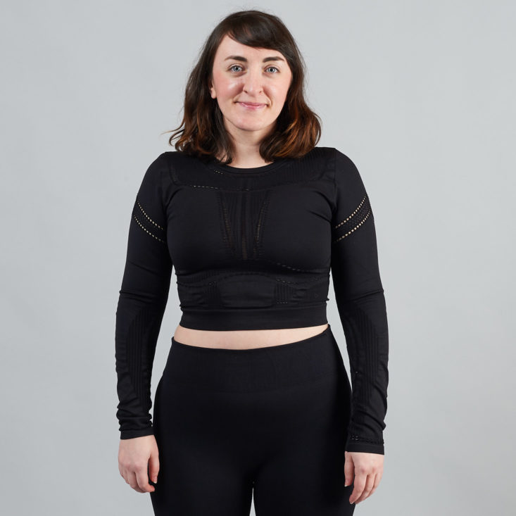 Fabletics kelly rowland collection black cropped fitness outfit