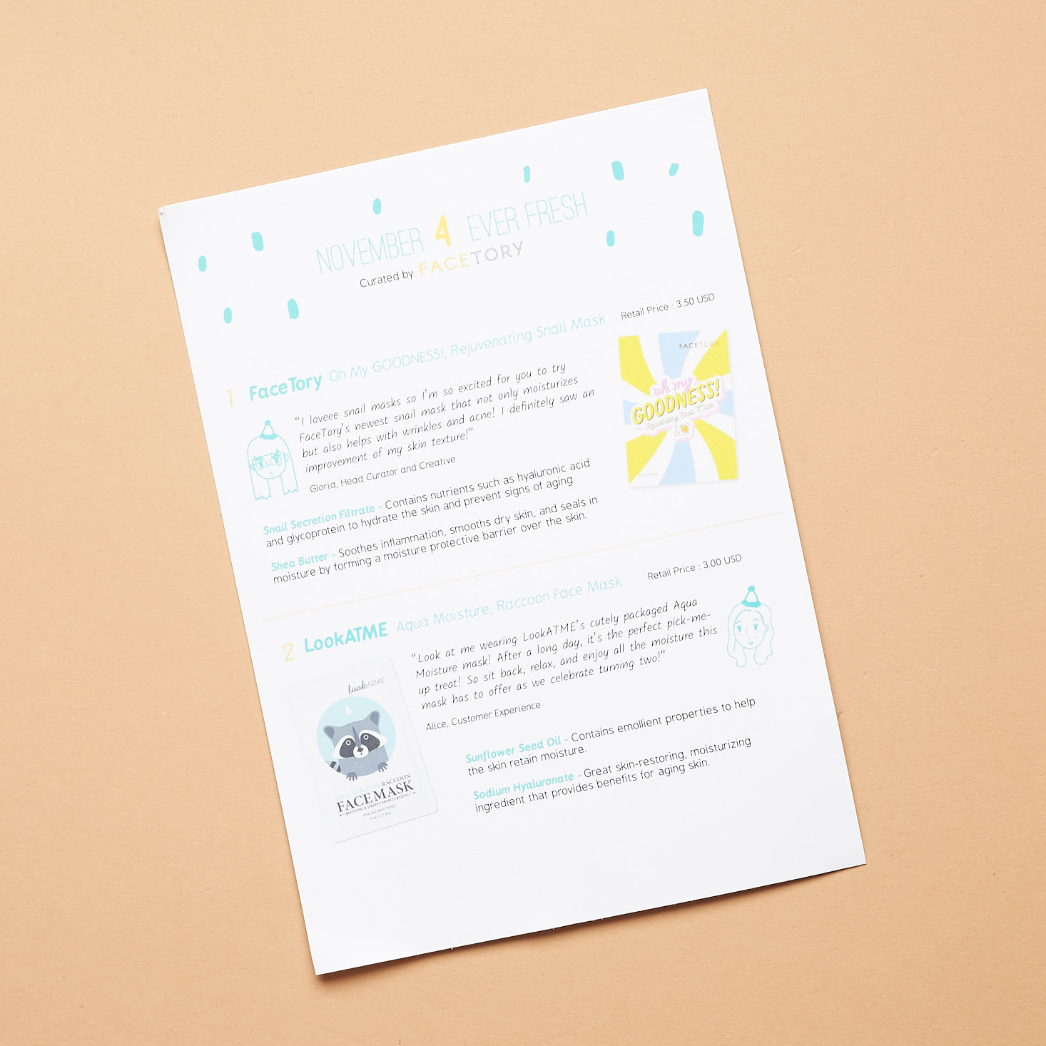 Facetory 4 card