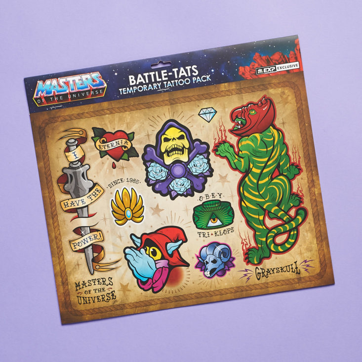 Geek Fuel EXP January 2019 - Masters of The Universe Battle - Tats Tatoo Pack 1
