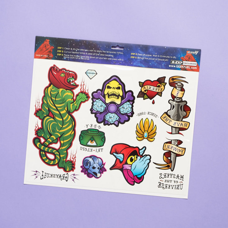 Geek Fuel EXP January 2019 - Masters of The Universe Battle - Tats Tatoo Pack 2