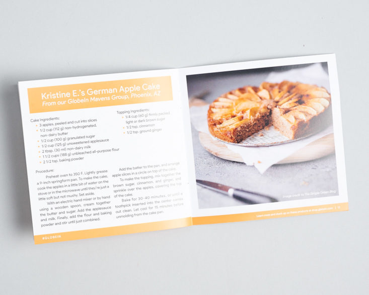 GlobeIn booklet pie recipe