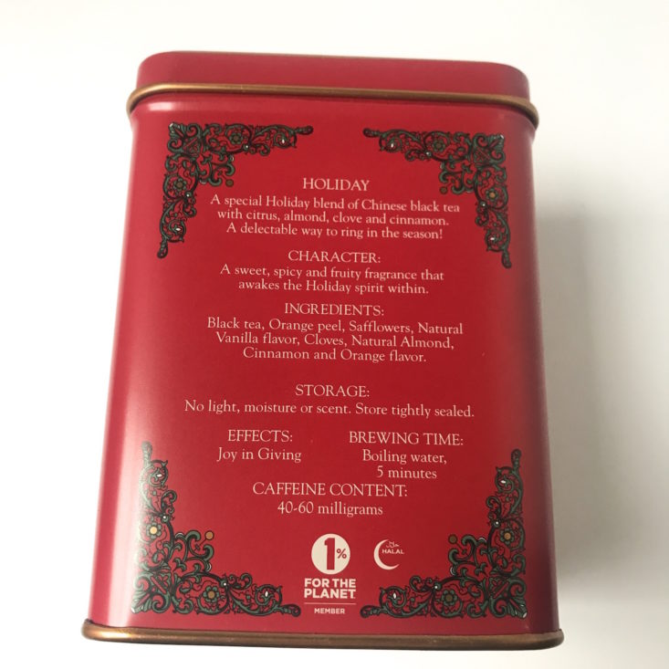 Harney & Sons Tea of the Month Premium Sachet December 2018 - Holiday Tea 2