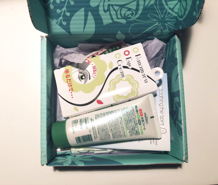 Kira Kira Crate by Japan Crate “Soothing the Spirit” Box October 2018 - Box Open Top