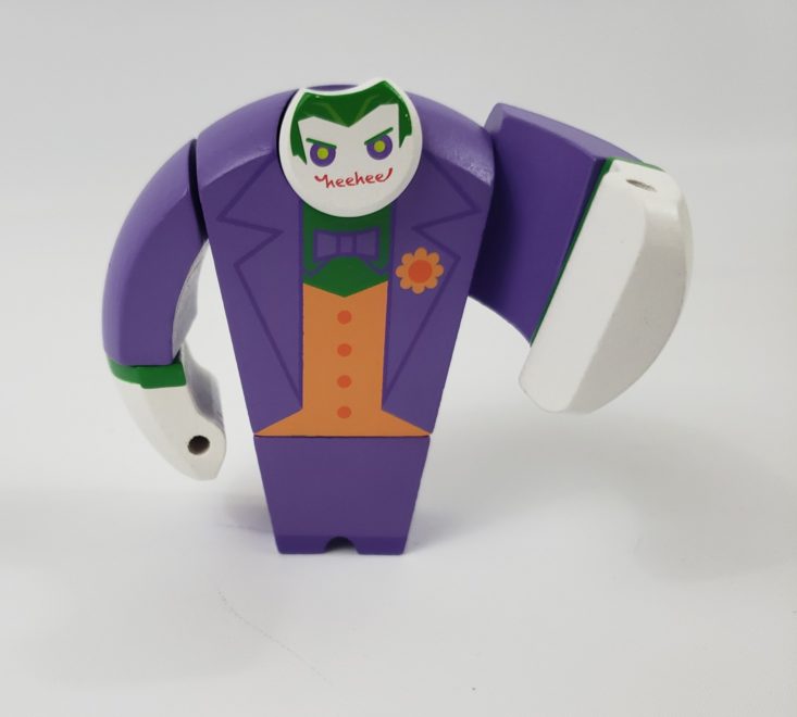 Loot Remix by Loot Crate January 2019 - The Joker Wooden Figure Opened Front 3