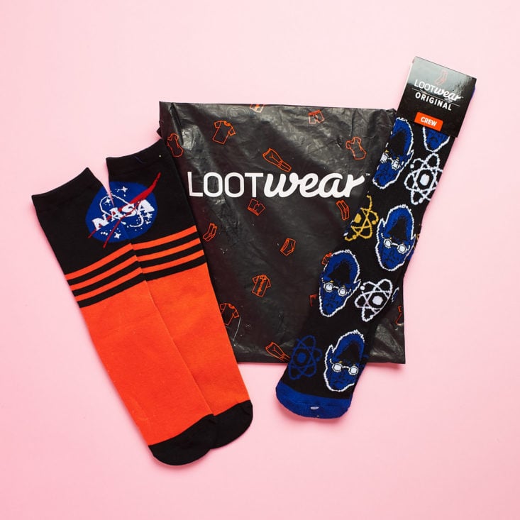 Loot Wear Socks nasa and manhattan socks