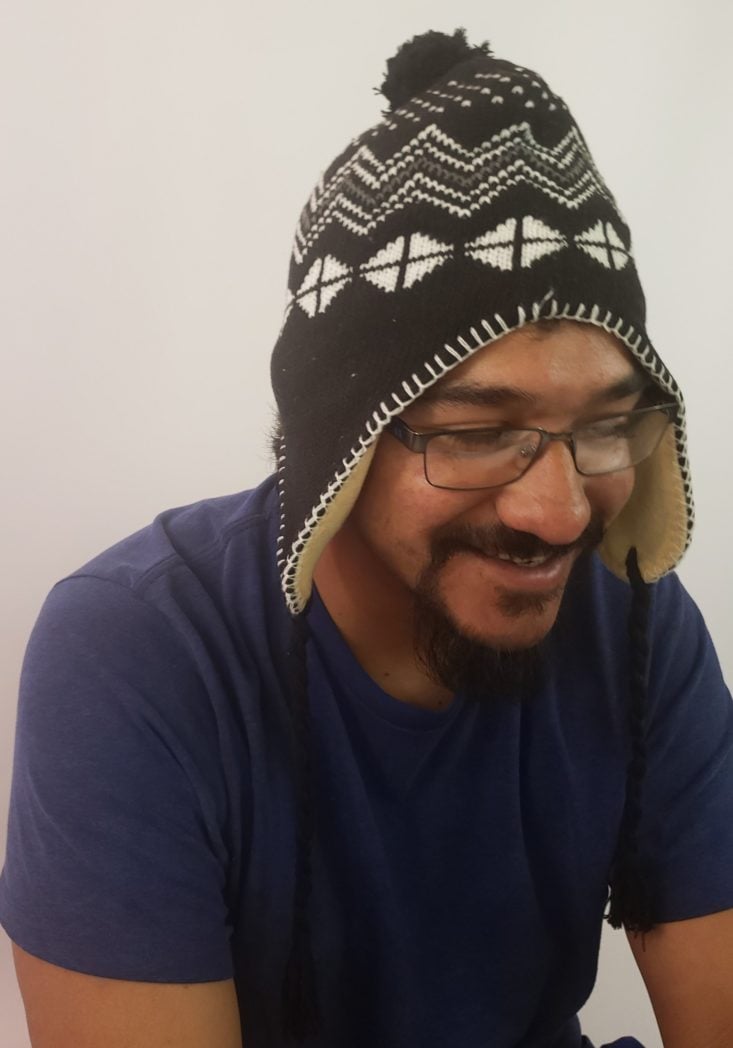MINI MYSTERY BOX OF AWESOME December 2018 - Thermaxxx Fleece Lined Knit Hat On 2 Front