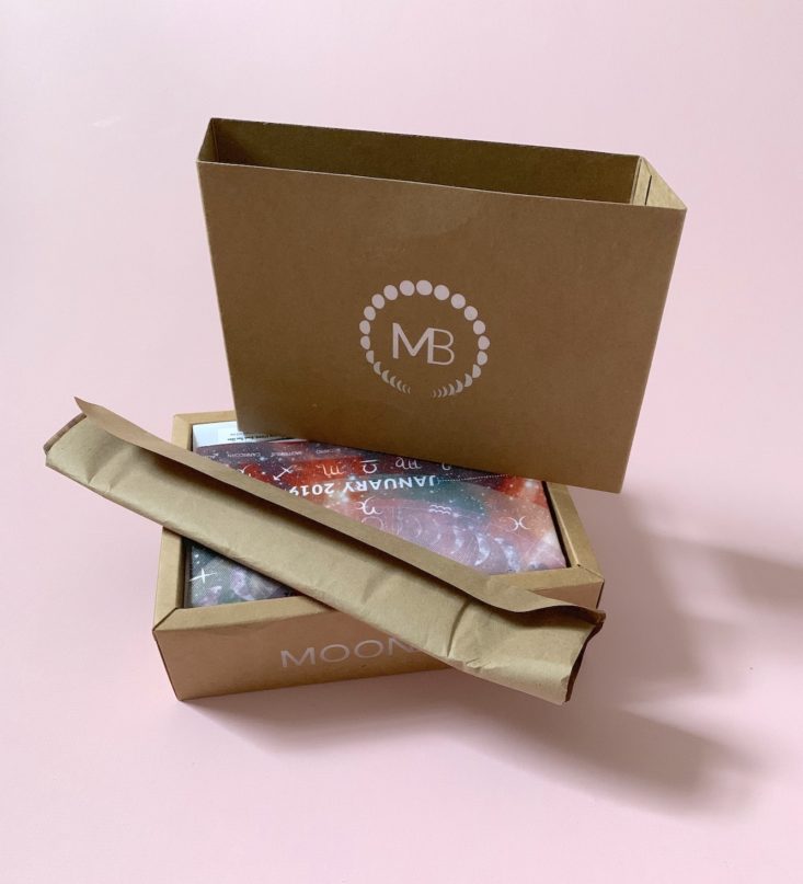 MoonBox by Gaia Collective Subscription Review January 2019 - Box Open Top