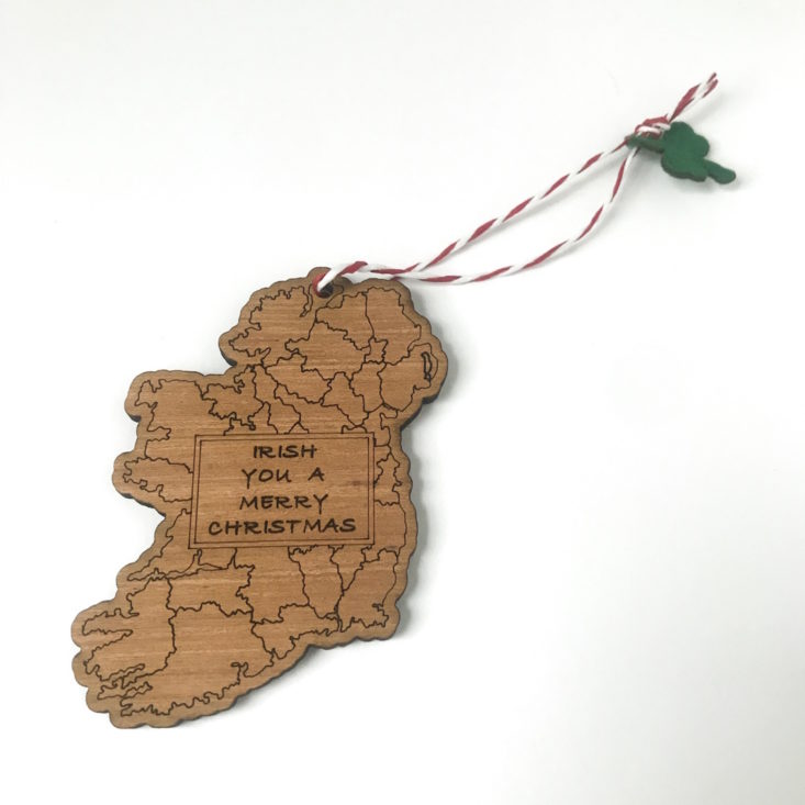 MyIrelandBox December 2018 - Wood Map Merry Christmas Top