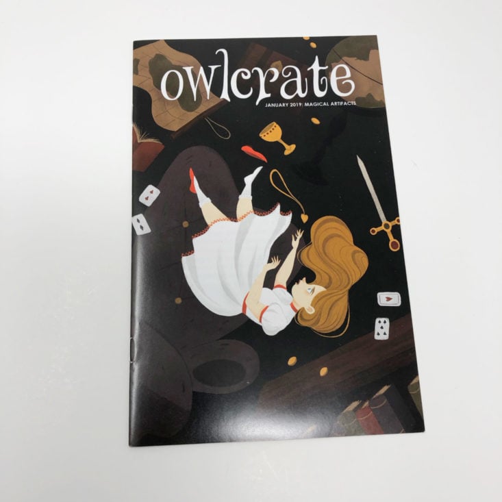 OwlCrate YA Book Box January 2019 - Booklet Front Top