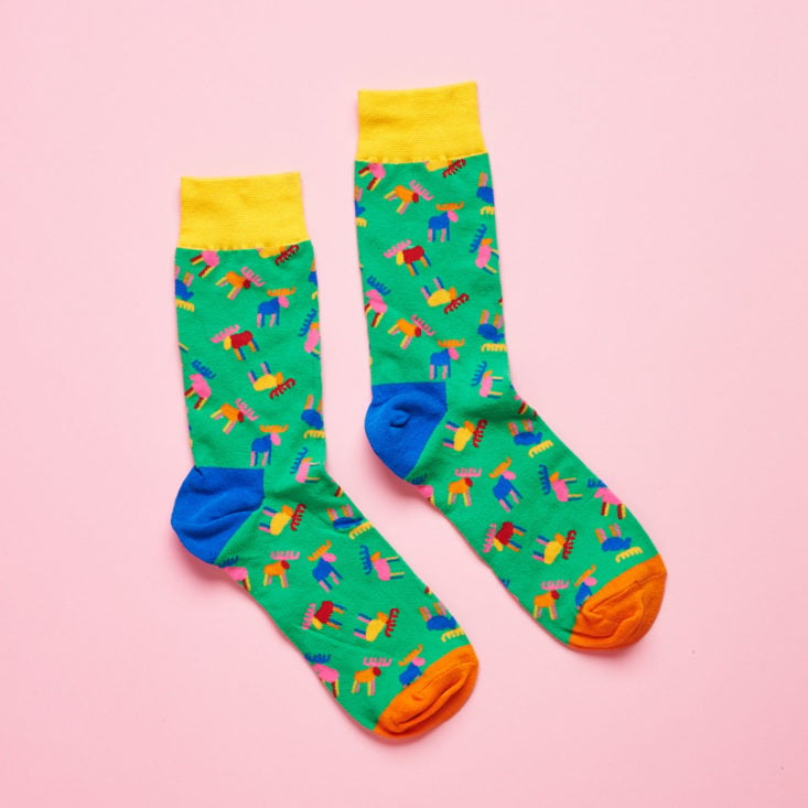 Quirky Crate green moose socks