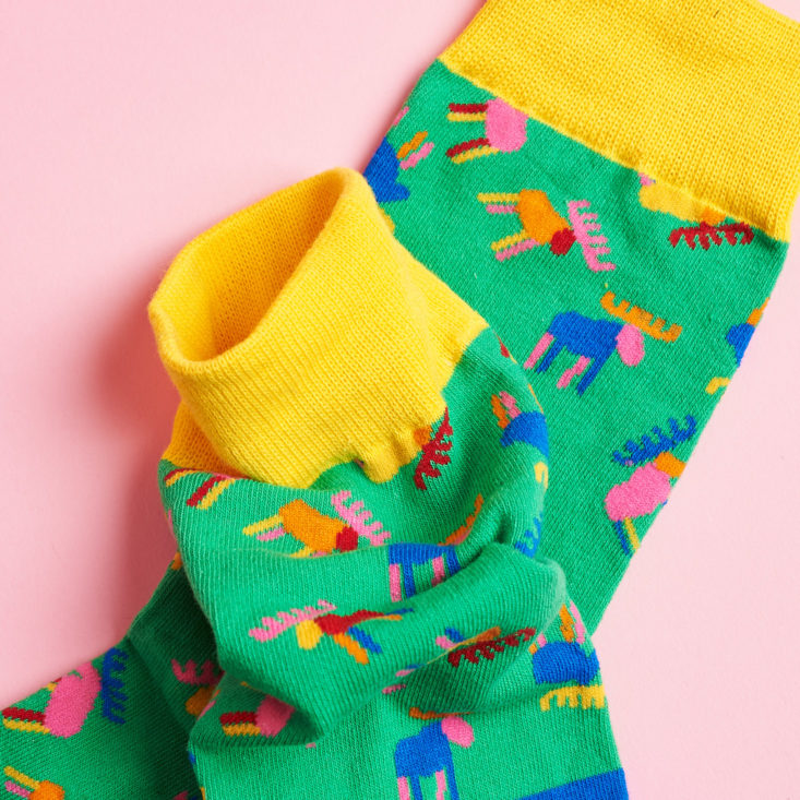Quirky Crate colorful moose pattern socks