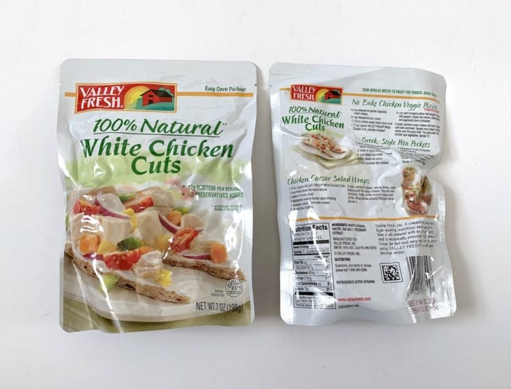 Takeout Kit Meal Subscription Box Review January 2019 - Valley Fresh 100% Natural White Chicken Cuts Pouch Top