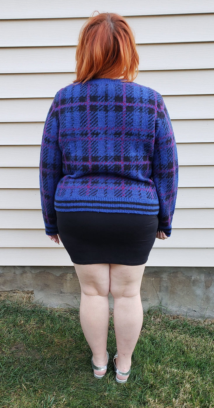 Trunk Club Plus Size Subscription Box Review November 2018 - Plaid Sweater by BP Back