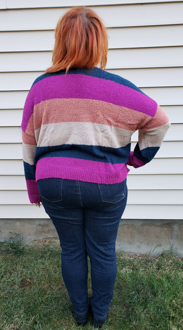 Trunk Club Plus Size Subscription Box Review November 2018 - Stripe Boucle Sweater by BP Back