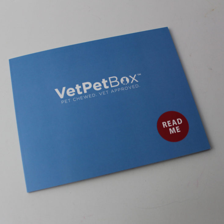 Vet Pet Box Cat January 2019 Box - educational material card Front Top