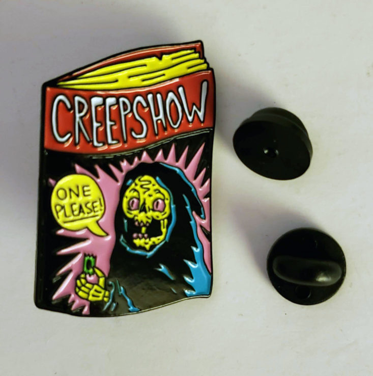 BAM! Horror Box November 2018 - BAM! Box Exclusive Creepshow Fan Art Pin by Artist Wizard of Barge Opened Front