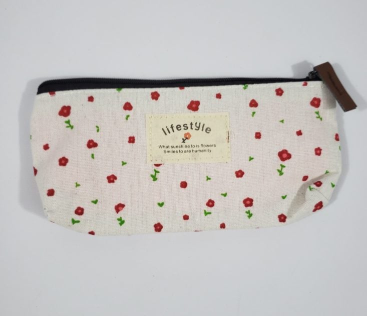 BUSY BEE STATIONERY Subscription Box February 2019 - Countryside Flower Floral Pencil Pouch Open