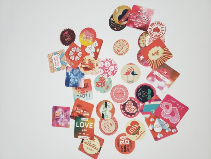 BUSY BEE STATIONERY Subscription Box February 2019 - Valentine Stickers Open