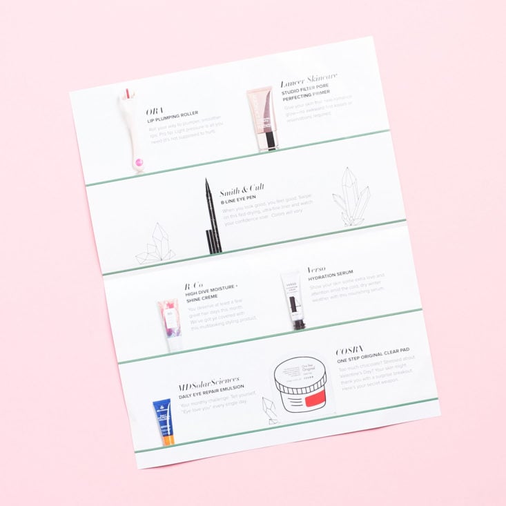 Beauty Fix February 2019 all products
